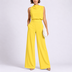 Women's Playsuit | Sleeveless High Neck Wide Leg
