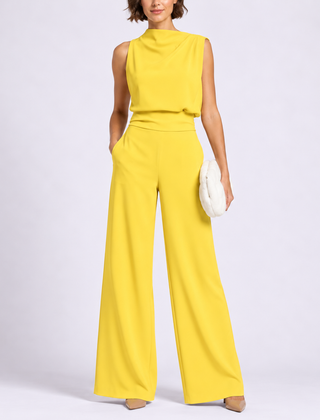 Women's Playsuit | Sleeveless High Neck Wide Leg