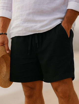 Men's Linen Shorts | Relaxed Fit Drawstring Lightweight