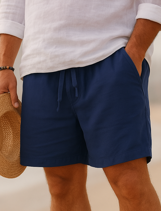 Men's Linen Shorts | Relaxed Fit Drawstring Lightweight