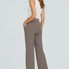 Women's Palazzo Pants | High Waist Pull-On Wide Leg Side Pockets