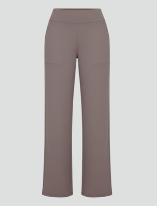 Women's Palazzo Pants | High Waist Pull-On Wide Leg Side Pockets
