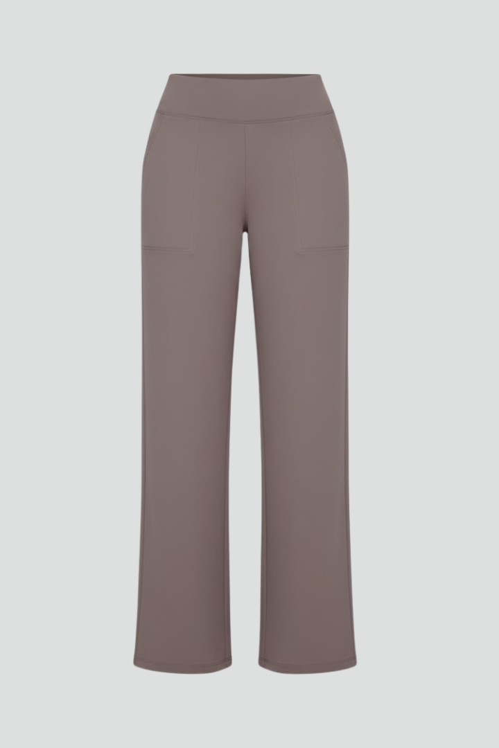 Women's Palazzo Pants | High Waist Pull-On Wide Leg Side Pockets