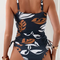 Women's Tankini | Sweetheart Neckline Adjustable Straps Printed