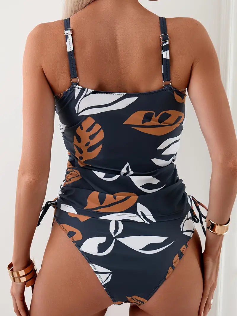 Women's Tankini | Sweetheart Neckline Adjustable Straps Printed