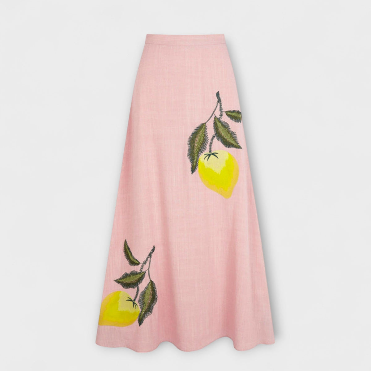 Women's Midi Skirt | Maxi Length Linen Print A-Line