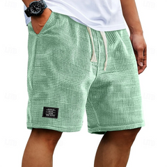 Men's Bermuda Shorts | Waffle Knit Drawstring Relaxed Fit