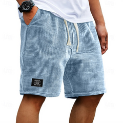 Men's Bermuda Shorts | Waffle Knit Drawstring Relaxed Fit