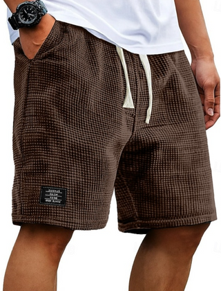 Men's Bermuda Shorts | Waffle Knit Drawstring Relaxed Fit
