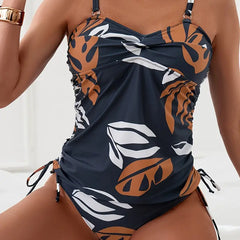Women's Tankini | Sweetheart Neckline Adjustable Straps Printed