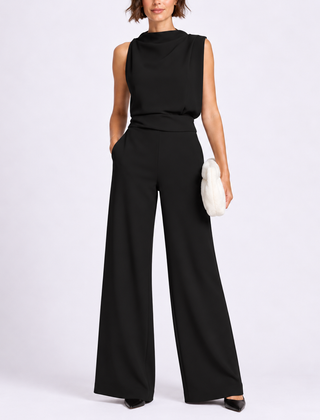 Women's Playsuit | Sleeveless High Neck Wide Leg