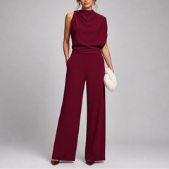 Women's Playsuit | Sleeveless High Neck Wide Leg