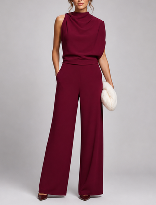 Women's Playsuit | Sleeveless High Neck Wide Leg